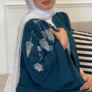 عبايه كريب قطعة وحده